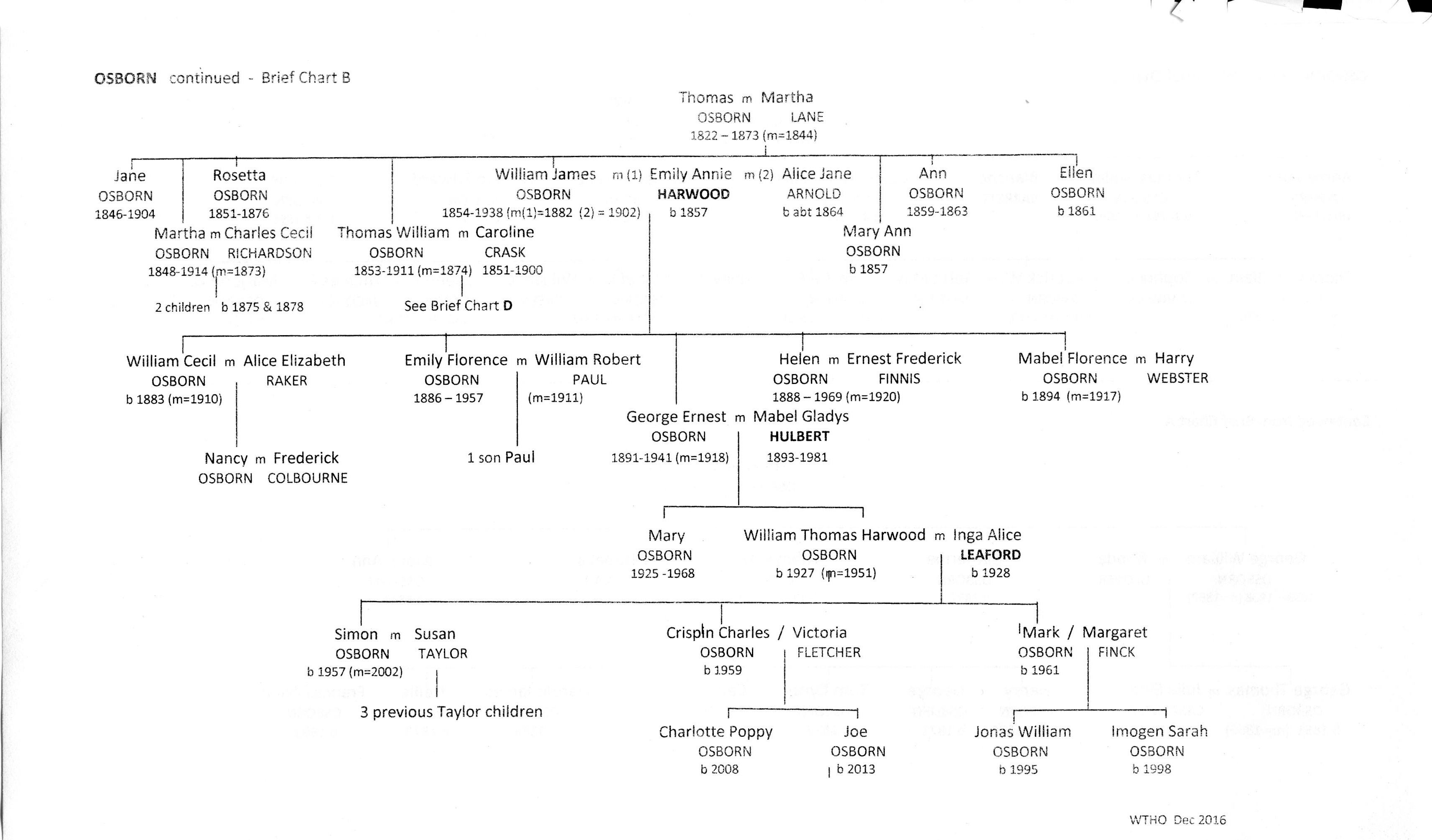 Brief Osborn Chart B